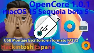 Hackintosh España. macOS 15 Sequoia beta 5. ERROR Montaje EFI. ERROR Montaje USB FAT32