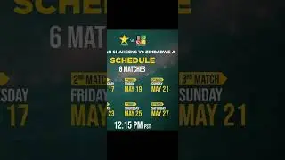 PAKISTAN 🇵🇰 SHAHEENS VS ZIMBABWE 🇿🇼 A SERIES SCHEDULE 2023.