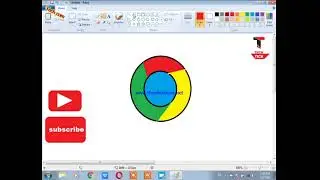 make logo of chrome browser on ms paint.