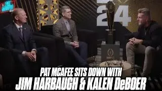 Pat McAfee Sits Down With Jim Harbaugh & Kalen DeBoer Ahead Of The National Championship