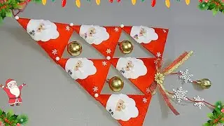 New Christmas Tree Making idea with simple materials | DIY budget Friendly Christmas craft idea 17