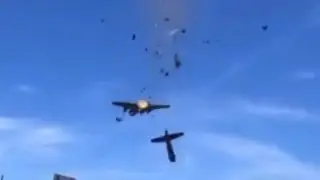 WWII Fighter Plane Crashes into B-17 at Dallas Airshow (FOOTAGE)