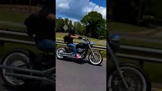 Suzuki Boulevard bobber with Vance and Hines exhaust 