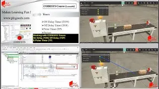 CODESYS simulation ON / OFF Delay & Pulse Timers (TON, TOF , TP) | CODESYS tutorial PLC Ladder Logic