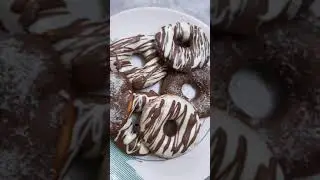 Fluffy and soft chocolate donuts without yeast and egg #Shorts #shorts #SHORTS #donuts #chocolate