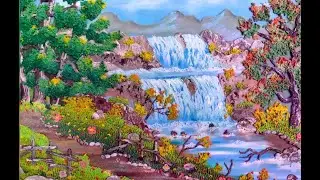 PAISAJE DE CASCADAS EN PLASTILINA
