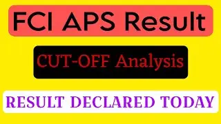 fci APS Result declared fci cutoff #fci #update #latest #westzone #depot #account #promotion