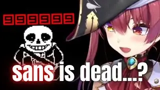 【Hololive】Marine's emotional reaction after Killing Sans【Undertale】【Eng Sub】