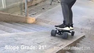 Climb Overpass Slope with Koowheel Electric Skateboard
