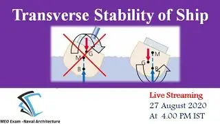 MEO EXAM NAVAL ARCHITECTURE TRANSVERSE STABILITY OF SHIP