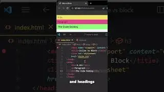 The difference between Inline and Block Elements in CSS 