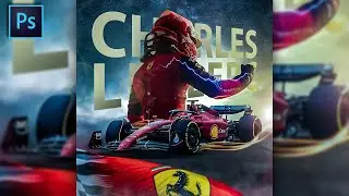 Photoshop Tutorial: Formula 1 Graphic | Charles Leclerc |