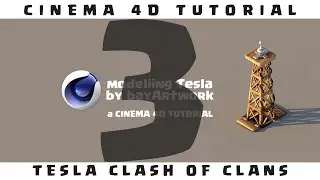 Modelling Tesla Bagian 3, Clash Of Clans Series - Cinema 4D Tutorial.