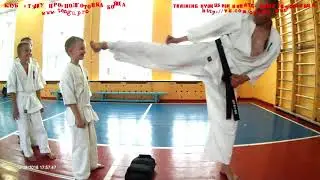 Йоко гери в голову на расстоянии 4-15 см. Клуб «Тэнгу Про» Мурманск