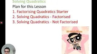 1  Quadratics Solving Starter