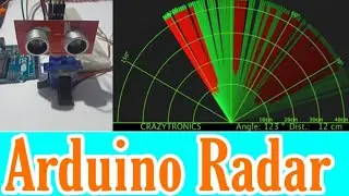 Arduino radar using  ultrasonic sensor HC-SR04