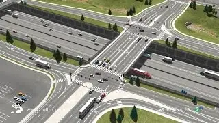 3D Flyover Animation of Interchange by POITRA Visual (Vasquez and Steele over Lowered I-70)