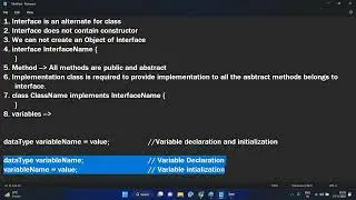 Session - 46 (Variables in Interface)