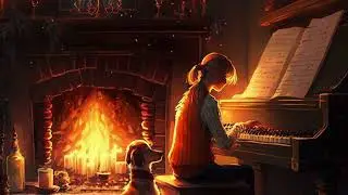 Relaxing Christmas Music with Fireplace sounds - Calming Piano Music, Christmas Ambience 🎄