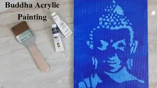 Buddha acrylic painting | Step by step | Acrylic painting