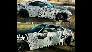 j'ai dessiner sur une auto!