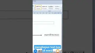 cara menghapus text box di word #shorts #word #simplenewsvideo #yearofyou