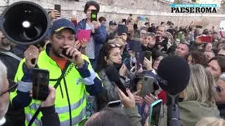 Stefano Puzzer a Piazza del Popolo a Roma. Ancora nessuna risposta dal Governo