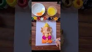 🎨 Beautiful Ganesh Ji Murti Painting with Acrylic Colours |#art #artbox #ganesh #devotionalart