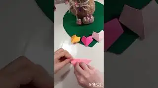 Оригами из бумаги# Туториал#   Сердечки❤️💜🧡# =^ᴥ^=
