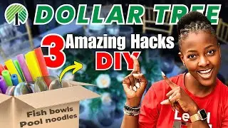 Grab Dollar Tree Fish bowls and pool noodles for these…