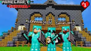 Minecraft PE 1.21 Making Diamond Armor And House || Minecraft PE Survival Series Trio #1||