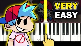 Tutorial - FIRST Friday Night Funkin' song - VERY EASY Piano tutorial