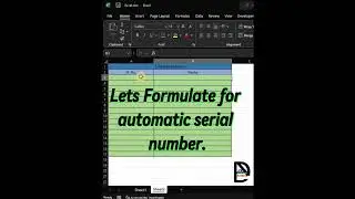 Automatic Serial | MS Excel automatic serial number formula | #excel #computer #msoffice #tricks