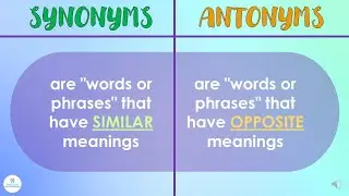 SYNONYMS AND ANTONYMS | Grammar | ELC
