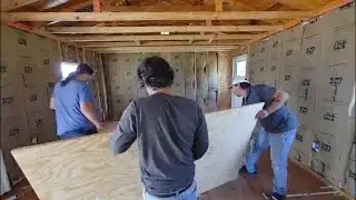Reinforcing Floors With Plywood To Make A Shed Into A Tiny Home 2