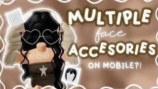 How To Wear MULTIPLE Face Accessories AT ONCE on Roblox Mobile! | itzzjui 🤎