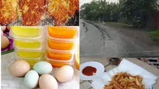ДОЖДИ⛈️/КАРТОФЕЛЬНЫЙ вечер/ЗАМОРАЖИВАЮ ЯЙЦА🥚🥚🥚/В БАНЬКУ