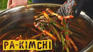 Green Onion Kimchi | Pa-Kimchi | Vegan Kimchi