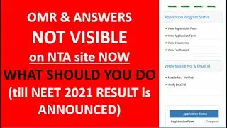 OMR & Answer Key Removed from NTA site: What should you DO till NEET 2021 Result is Announced
