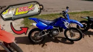 I Installed The Most Insane Exhaust On My TTR90 Pit Bike