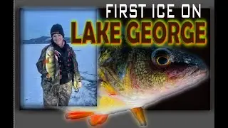 First Ice on Lake George 2022, Mel Catches HUGE Perch!!, Underwater Footage of Hot Perch Bite!!