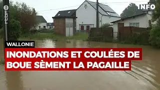 Inondations et coulées de boue sèment la pagaille en Brabant wallon et dans le Hainaut - RTBF Info