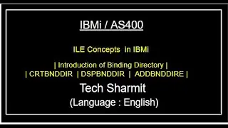 IBMi (AS400) - Binding Directory in ILE | rpgle programming tutorial | ile concepts in as400 |