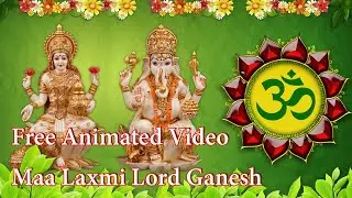 Free Animated Video- Maa Laxmi Lord Ganesh | Royalty Free Full HD Video Background