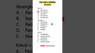 TIU CPNS/SEKDIN - SINONIM #cpns #cpns2021 #cpns2024 #cpnsindonesia #cpns_2023 #utbk #snbt2024