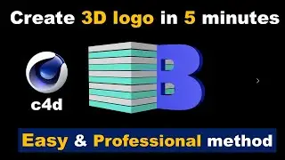 How to Create 3d Logo in Cinema 4d in 5 minutes | Easy & Professional Method | Cinema 4d Tutorial