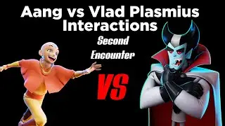 Nickelodeon All-Star Brawl 2 - Aang vs Vlad Plasmius Interactions (Second Encounter)