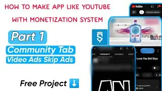 How to make app like youtube in sketchware + Monetization + Community Tab 