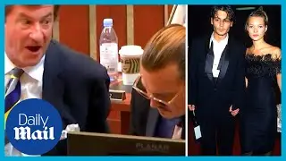 Kate Moss: Moment Johnny Depp lawyers celebrate after Amber Heard mentions Depp's ex