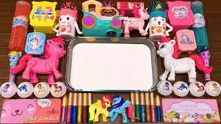Special Series UNICORN #46 !! Mixing Random Things into FLUFFY Slime ! Satisfying Slime Videos